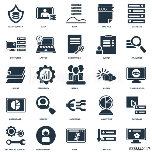 500x500 Elements Such As Cookies, Visualization, Analytics, Data