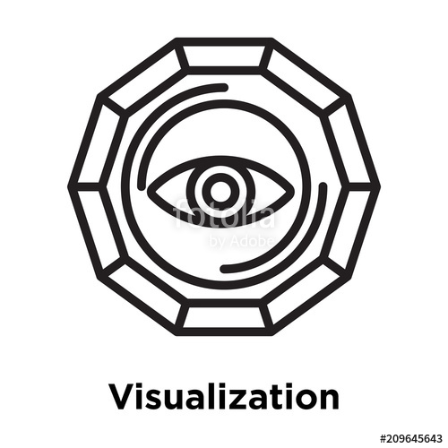 500x500 Visualization Icon Vector Sign And Symbol Isolated On White
