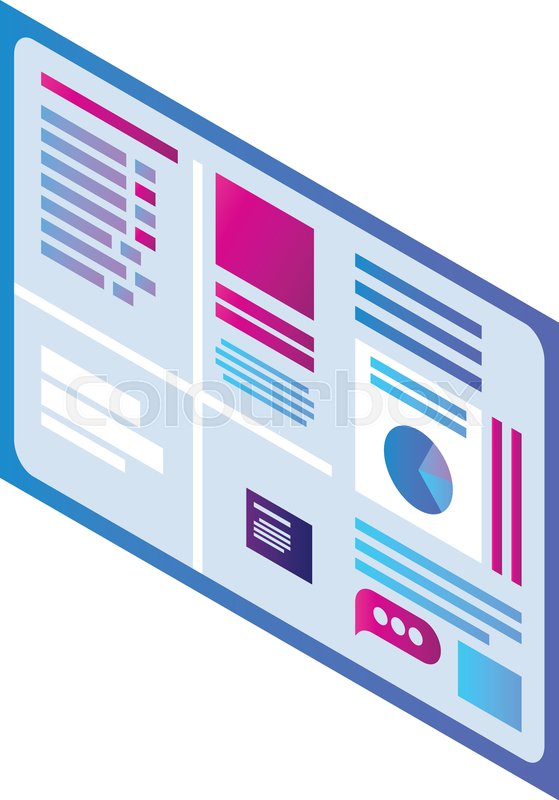 559x800 Visualization Wall Icon Isometric Of Stock Vector Colourbox