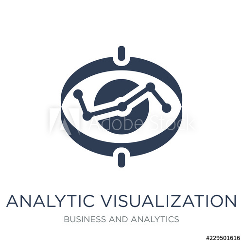 500x500 Analytic Visualization Icon Trendy Flat Vector Analytic