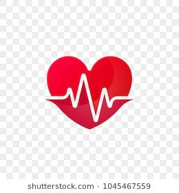 260x280 Heart And Heartbeat Logo Vector Icon Isolated Modern Heart Symbol