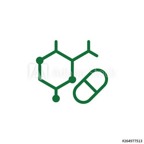 500x500 Vitamin, Amino Acids Green Icon Element Of Vitamn Thin
