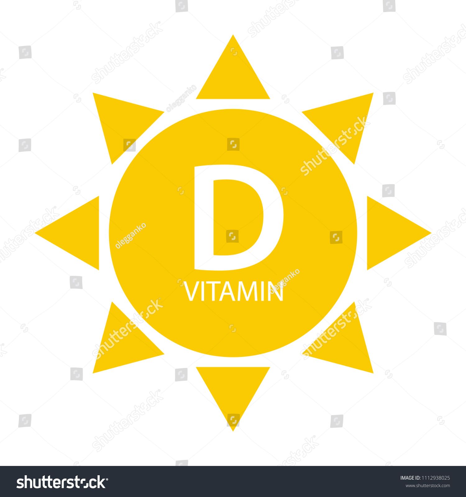 1500x1600 Vitamin D Sun Sign Icon Vector Illustration Sign Sun