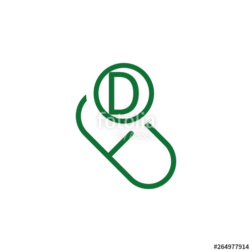 500x500 Vitamin D Green Icon Element Of Vitamn Thin Line Icon