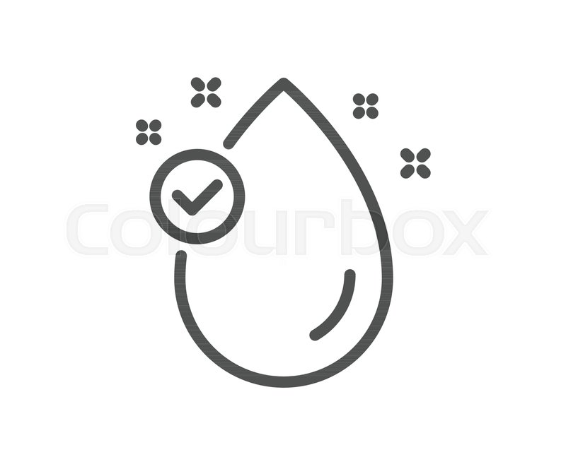 800x647 Vitamin E Line Icon Oil Drop Sign Stock Vector Colourbox