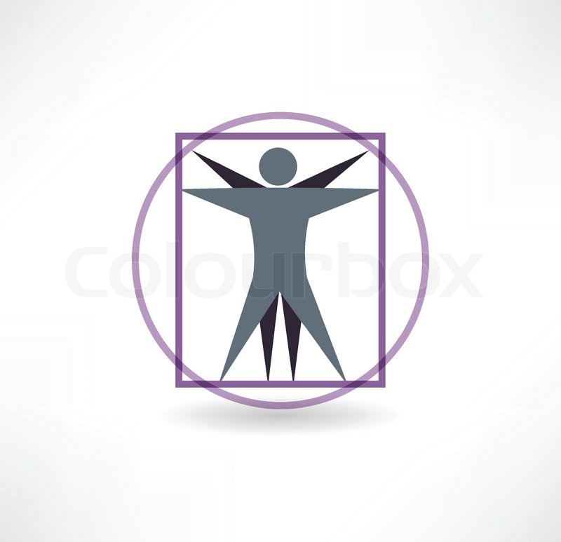 800x773 Vitruvian Man Icon Stock Vector Colourbox