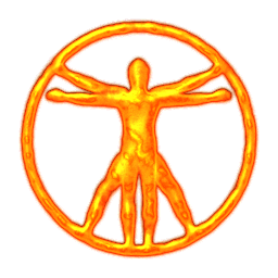 256x256 Melting Vitruvian Man Icon