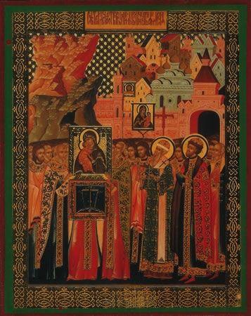 357x450 Vladimir Mother Of God Icon Procession Russian Orthodox Icon