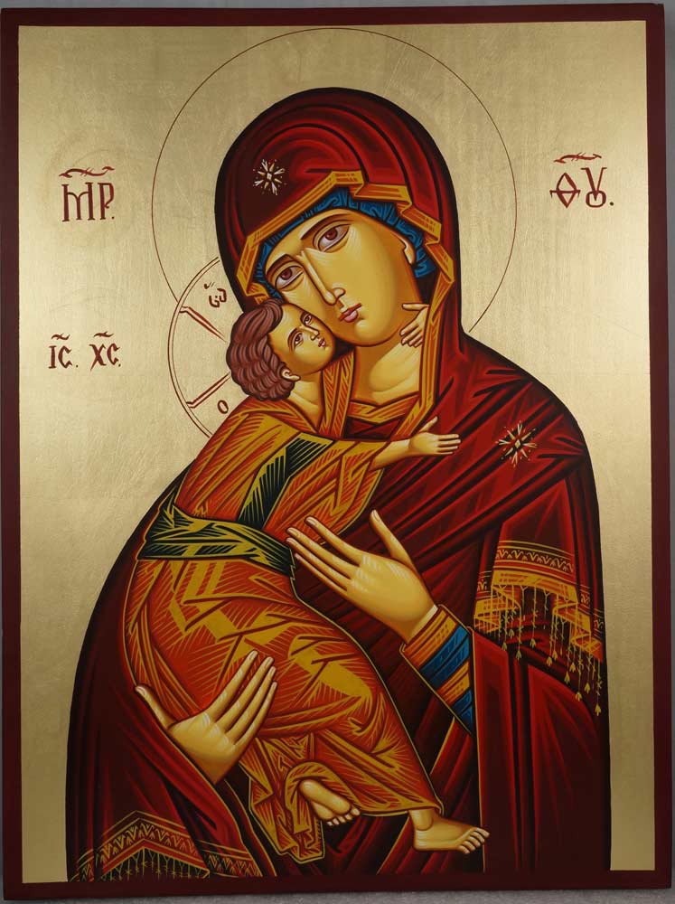 747x1000 Vladimir Mother Of God Large Hand Painted Icon