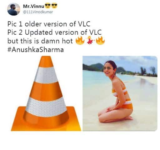 512x480 Anushka Sharma's Bikini Picture Gets Compared To Vlc Player Icon