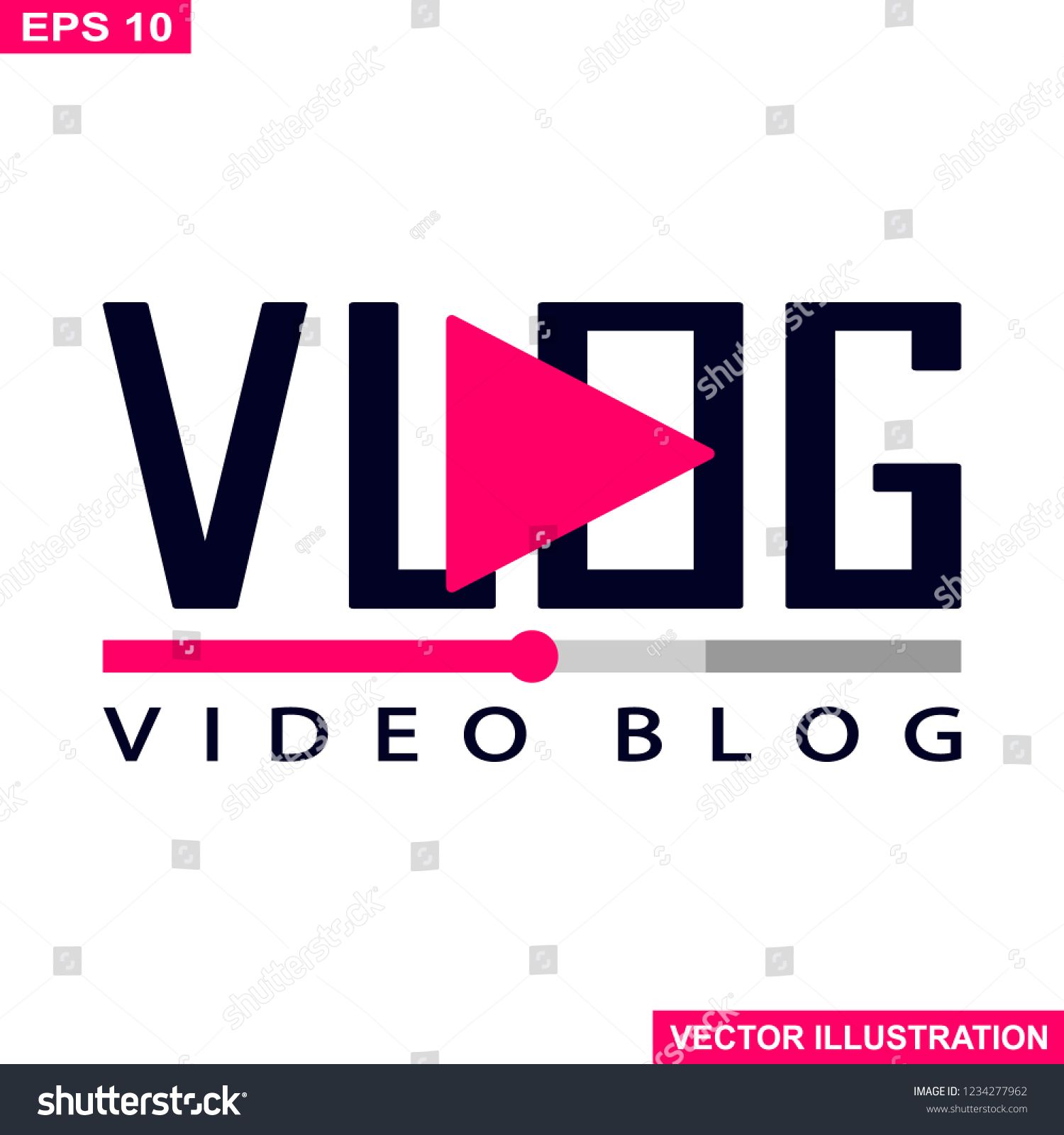 1500x1600 Video Blog Logo,vlog Icon Vector Illustration White Background