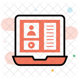 256x256 Vlog Icon Of Colored Outline Style