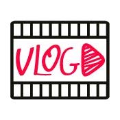 175x175 Simple Vlog Vlogger Cartoon Icon Vinyl Sticker