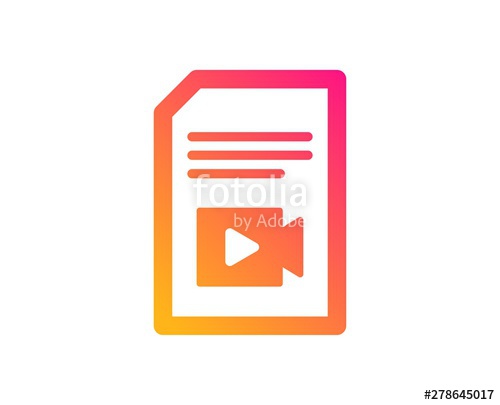 500x405 Document With Video Content Icon Vlog With Camera Sign