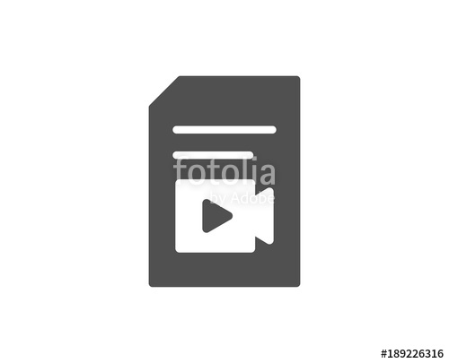 500x405 Document With Video Content Simple Icon Vlog With Camera