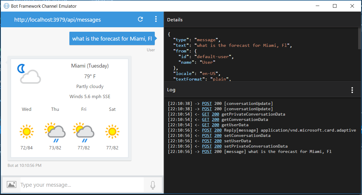 Bot framework. Microsoft chatbot Cards. Adaptive kartadan perevod.