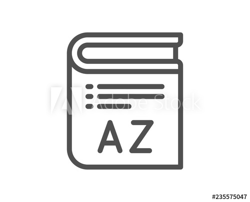 500x405 Vocabulary Line Icon Book Glossary Sign Quality Design Flat App