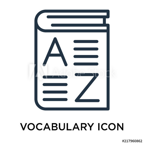 500x500 Vocabulary Icons Isolated On White Background Modern And Editable