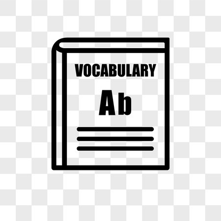 450x450 Vocabulary Vector Icon Isolated On Transparent Background