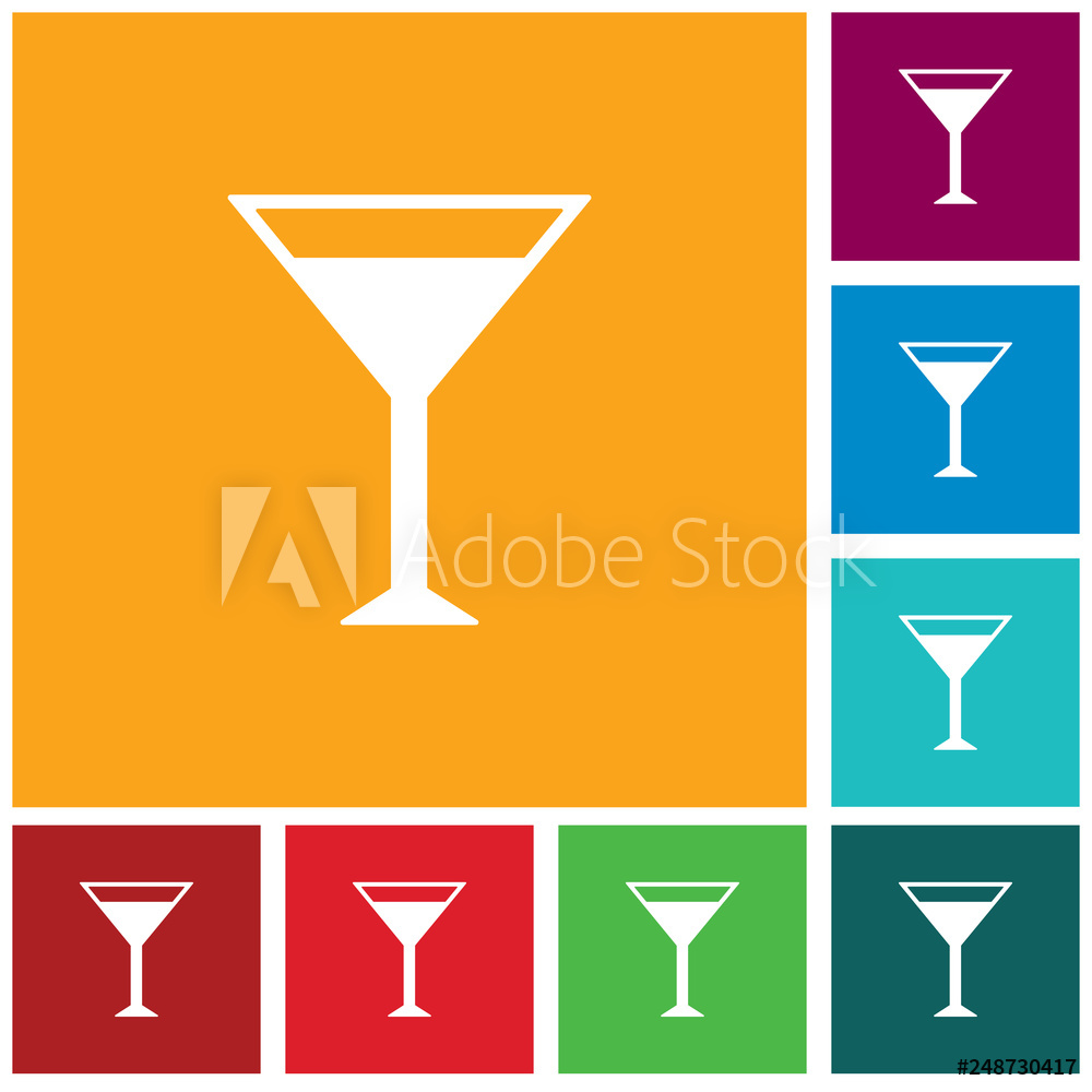 1000x1000 Photo Art Print Cocktail Glass Sign With Martini Vodka Icon