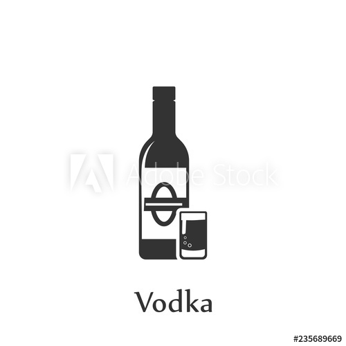 500x500 A Bottle Of Vodka Icon Element Of Drink Icon For Mobile Concept