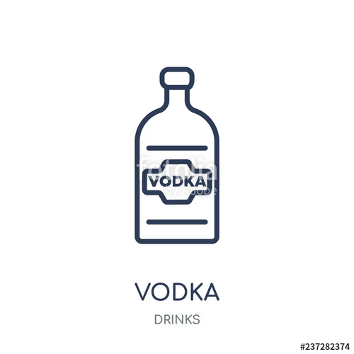 500x500 Vodka Icon Vodka Linear Symbol Design From Drinks Collection