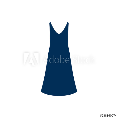 500x500 Isolated Slip Dress Icon Symbol On Clean Background Vector Vogue