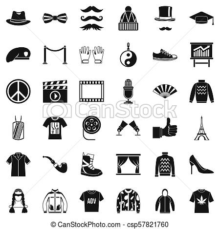 450x470 Vogue Icons Set, Simple Style Vogue Icons Set Simple Style