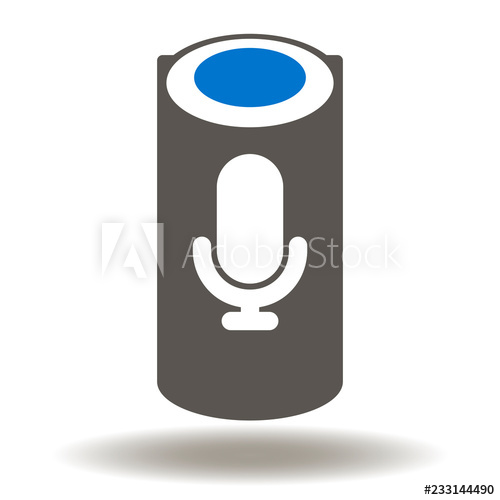 500x500 Smart Speaker Icon Vector Home Intelligent Voice Assistant Logo