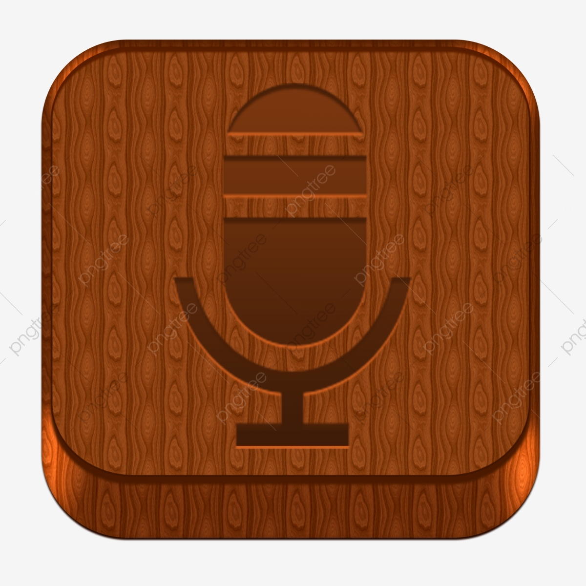 1200x1200 Wooden Voice Assistant Icon, Wooden Material, Mobile Phone Icon