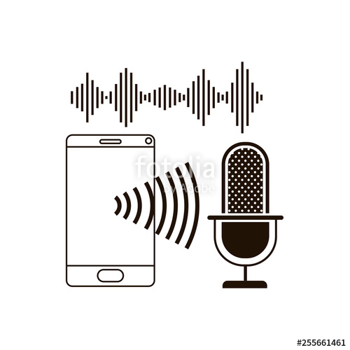 500x500 Smartphone With Voice Assistant Icon Stock Image And Royalty Free