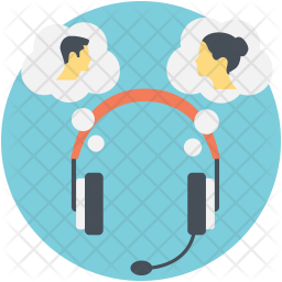 256x256 Voice Chat Icon Of Flat Style