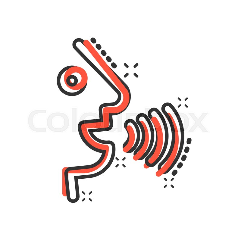 800x800 Voice Command With Sound Waves Icon In Stock Vector Colourbox