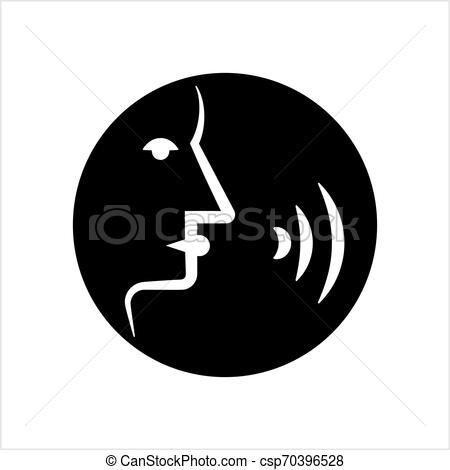 450x470 Voice Command Icon, Voice Control, Talking Icon Vector Art