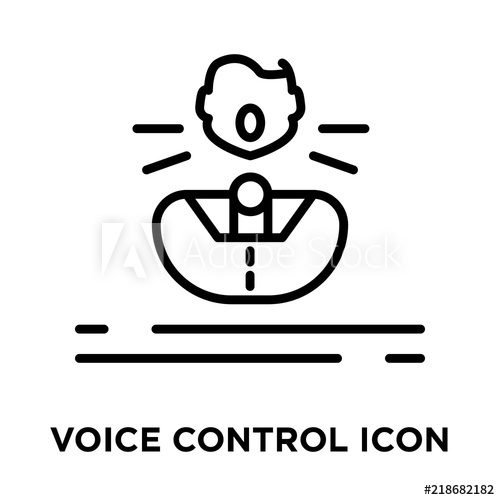 500x500 Voice Control Icon Vector Isolated On White Background, Voice