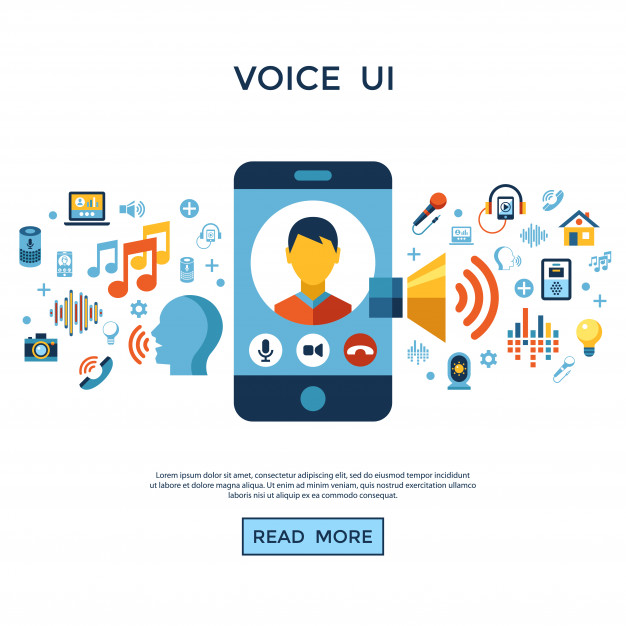 626x626 Voice Control User Interface Icons Collection Vector Premium