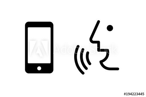 500x334 Voice Recognition Concept Voice Control Mobile, Smartphone Icon