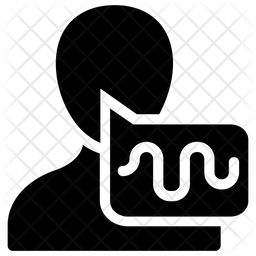 256x256 Speech Recognition Icon Of Glyph Style