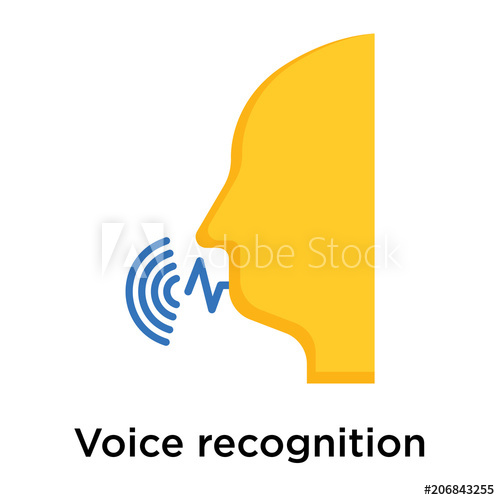 500x500 Voice Recognition Icon Vector Sign And Symbol Isolated On White