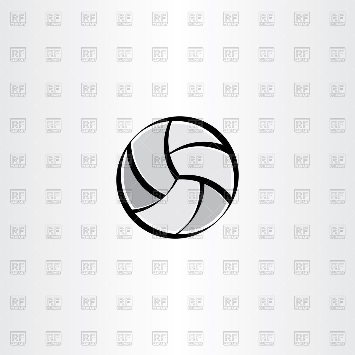 1200x1200 Stylized Volleyball Icon Vector Image Of Sport And Leisure