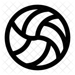 256x256 Volleyball Icon Of Line Style