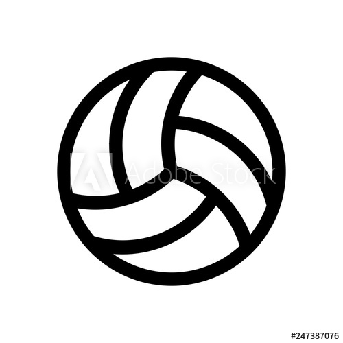 500x500 Volleyball Icon Vector