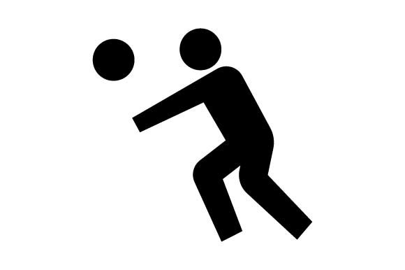 580x386 Volleyball Sport Monochrome Icon Graphic