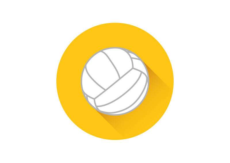800x566 Flat Volleyball Icon