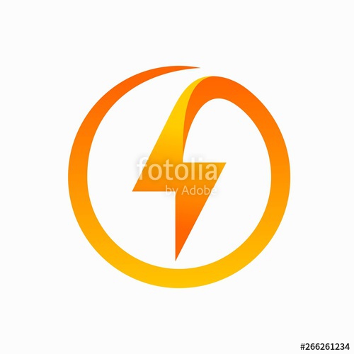 500x500 Electric Or Voltage Icon Logo Stock Image And Royalty Free Vector