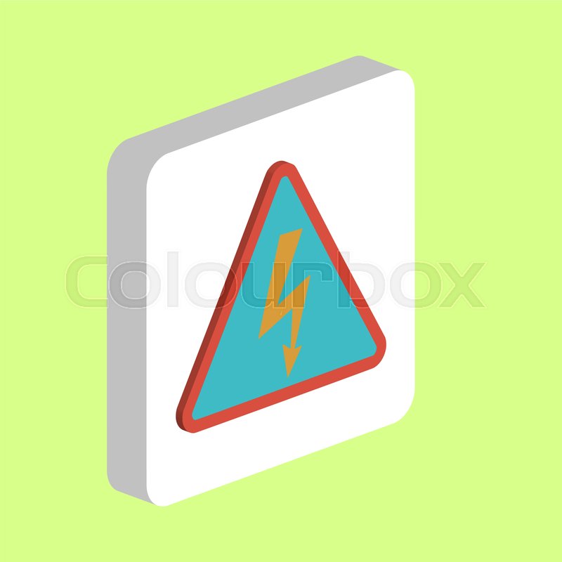 800x800 High Voltage Simple Vector Icon Stock Vector Colourbox