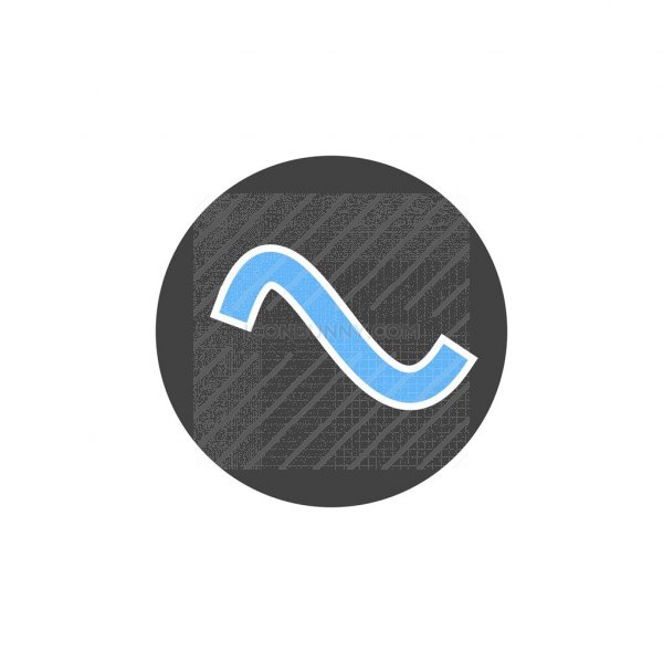 600x600 Ac Voltage Source Blue Black Icon