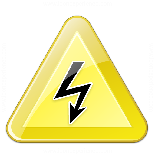512x512 Iconexperience V Collection Sign Warning Voltage Icon