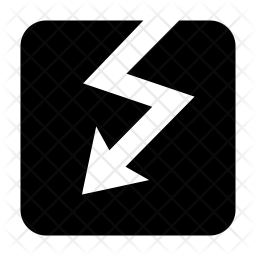 256x256 Voltage Icon Of Glyph Style
