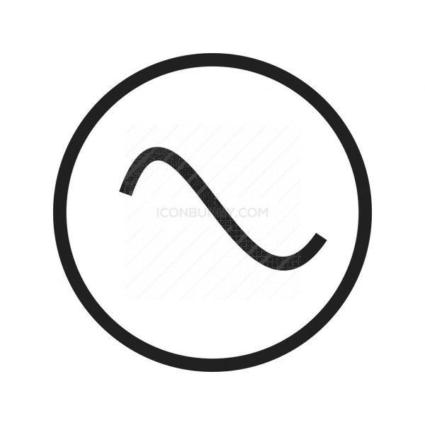 600x600 Ac Voltage Source Line Icon